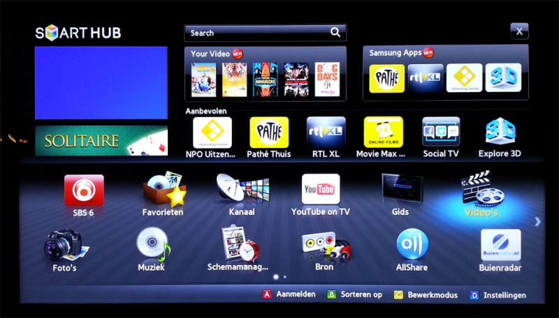 Smart TV video menu